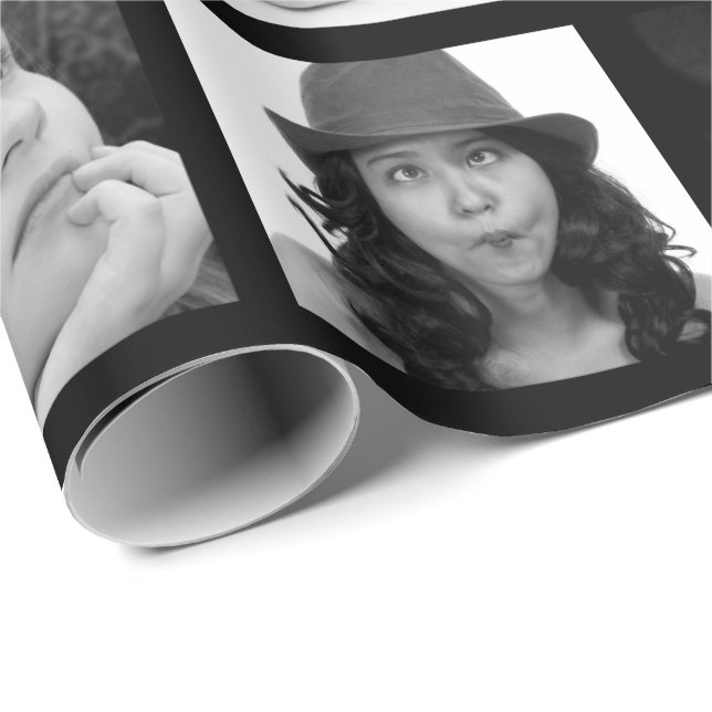 Create-Your-Own 10-Photo Collage Gift Wrap (Roll Corner)