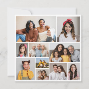 Create Your Own 10 Photo Collage Greeting Card