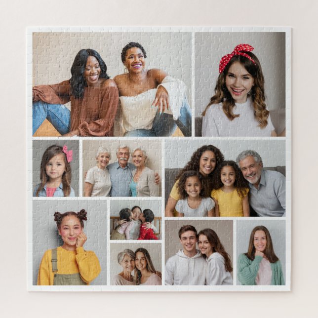Create Your Own 10 Photo Collage Jigsaw Puzzle (Vertical)
