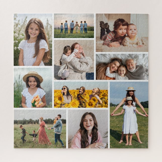 Create Your Own 10 Photo Collage Jigsaw Puzzle (Vertical)