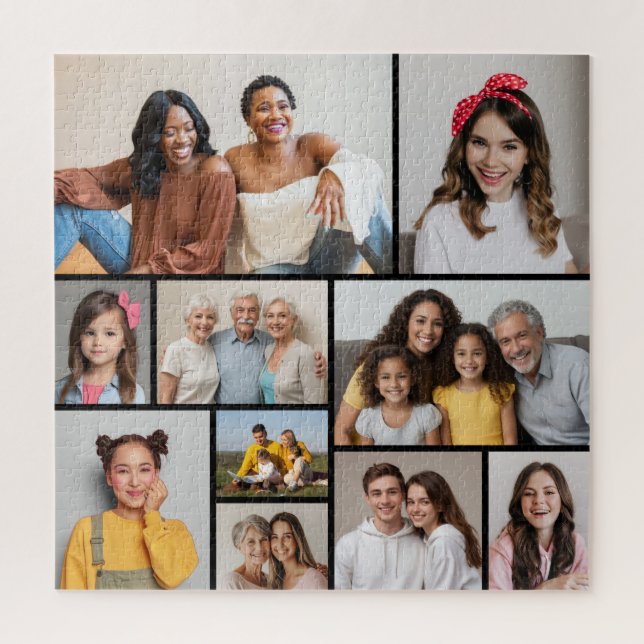Create Your Own 10 Photo Collage Jigsaw Puzzle (Vertical)