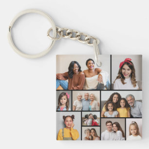 Create Your Own 10 Photo Collage Keychain