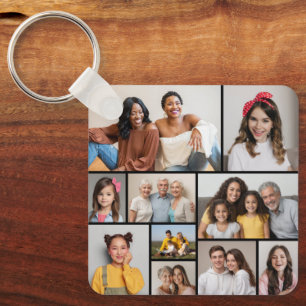 Create Your Own 10 Photo Collage Keychain