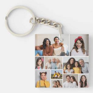 Create Your Own 10 Photo Collage Keychain