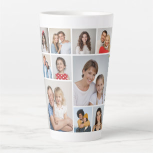 Create Your Own 10 Photo Collage Latte Mug