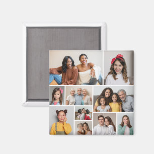 Create Your Own 10 Photo Collage Magnet