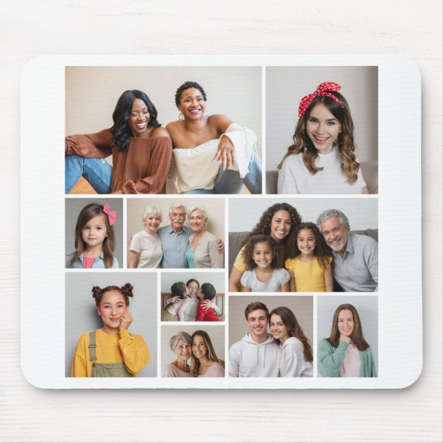 Create Your Own 10 Photo Collage Mouse Pad (Front)