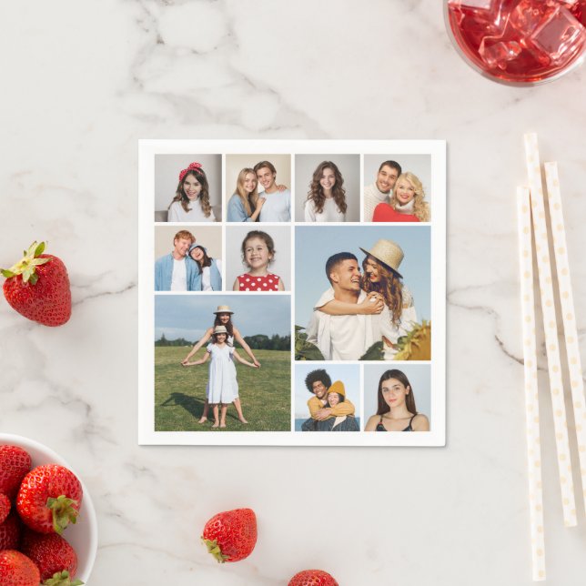 Create Your Own 10 Photo Collage Napkin (Insitu)