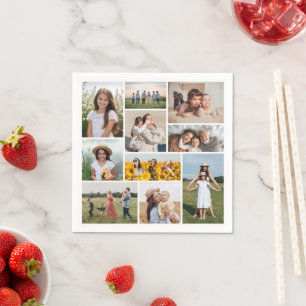 Create Your Own 10 Photo Collage Napkin