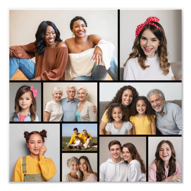Create Your Own 10 Photo Collage Photo Enlargement (Front)