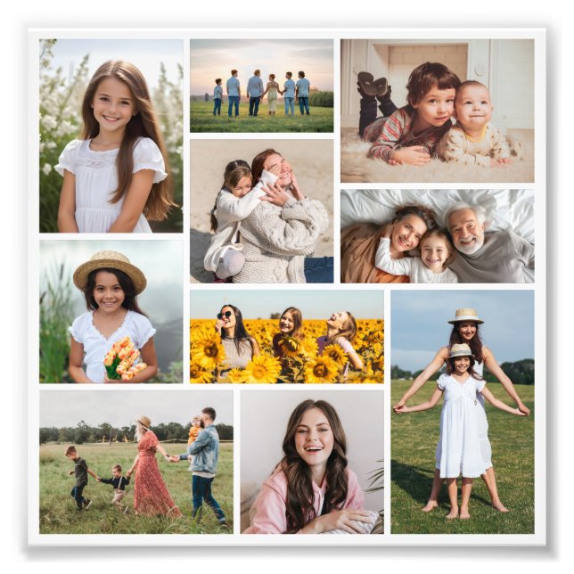 Create Your Own 10 Photo Collage Photo Enlargement (Front)