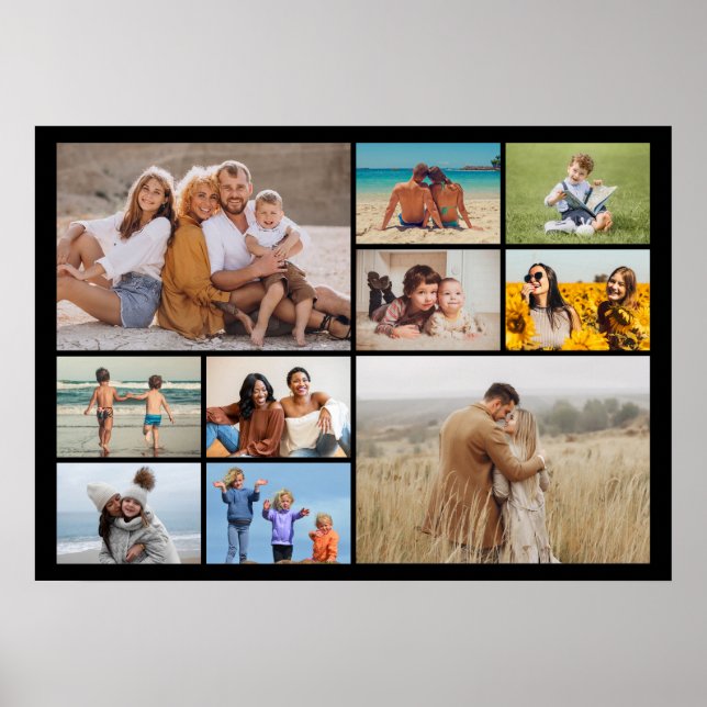 Create Your Own 10 Photo Collage Poster (Front)