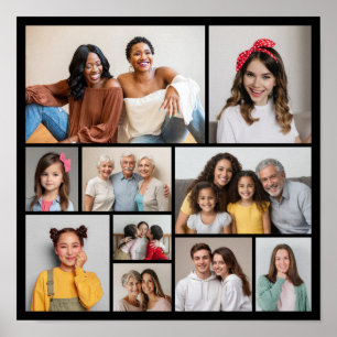 Create Your Own 10 Photo Collage Poster