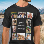 Create Your Own 10 Photo Collage T-Shirt<br><div class="desc">Create your own personalized photo collage t-shirt with 10 of your favourite photos and custom text.</div>