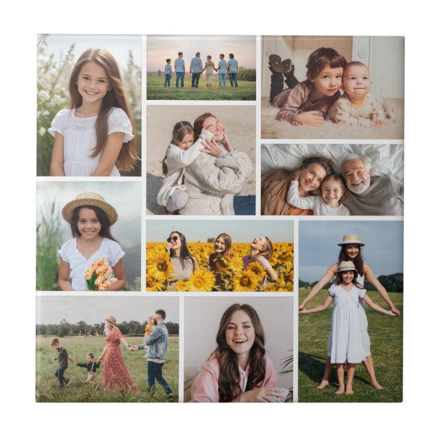Create Your Own 10 Photo Collage Tile (Front)