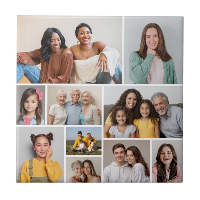 Create Your Own 10 Photo Collage Tile (Front)