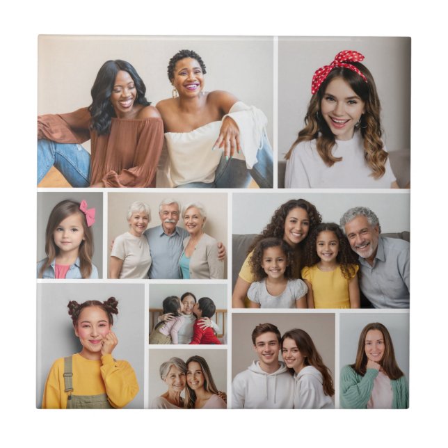 Create Your Own 10 Photo Collage Tile (Front)