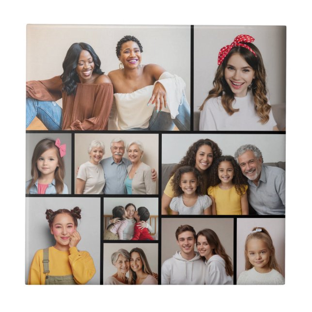 Create Your Own 10 Photo Collage Tile (Front)