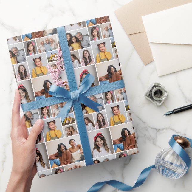 Create Your Own 10 Photo Collage Wrapping Paper (Gifting)