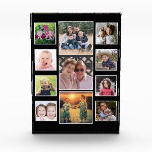 Create Your Own 11 Family Photo Collage Black Block