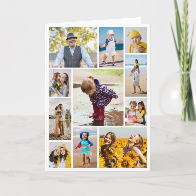Create Your Own 11 Photo Collage Card (Front)