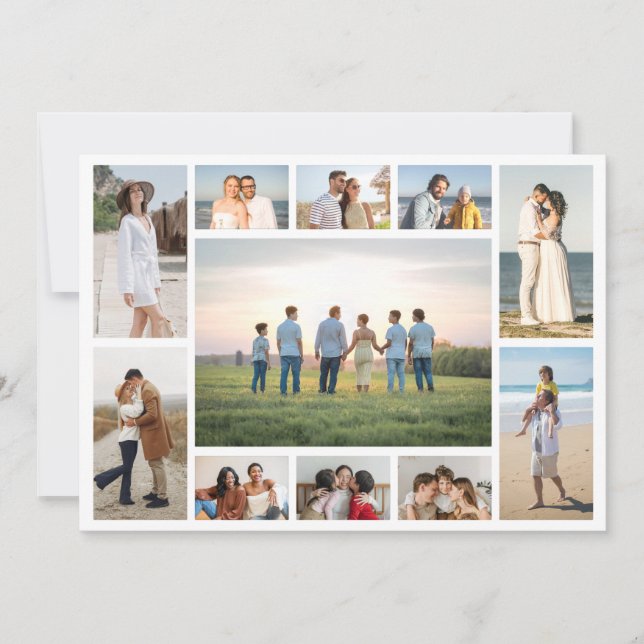 Create Your Own 11 Photo Collage  Card (Front)