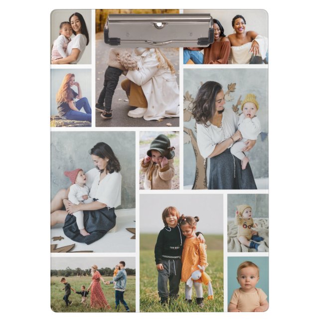 Create Your Own 11 Photo Collage Clipboard (Front)