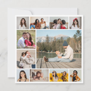 Create Your Own 11 Photo Collage Greeting Card