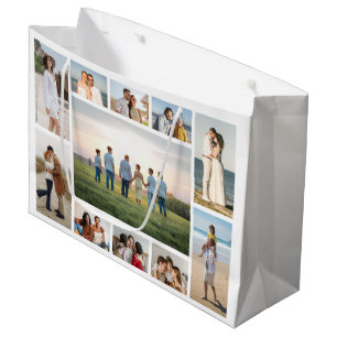 Create Your Own 11 Photo Collage Large Gift Bag