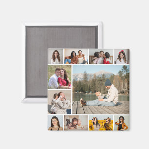 Create Your Own  11 Photo Collage Magnet