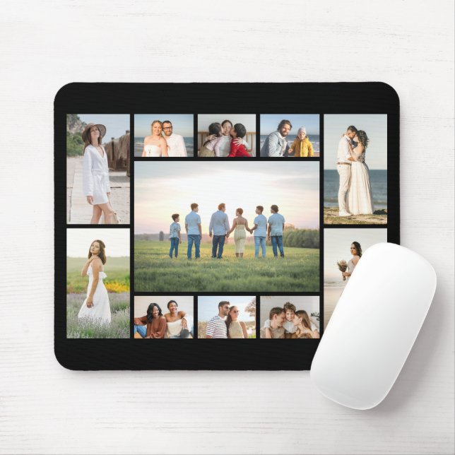 Create Your Own 11 Photo Collage  Mouse Pad (With Mouse)