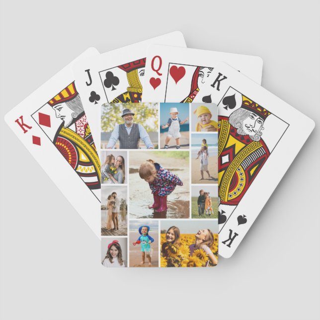 Create Your Own 11 Photo Collage Playing Cards (Back)