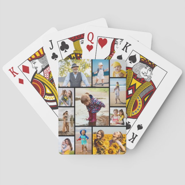 Create Your Own 11 Photo Collage Playing Cards (Back)