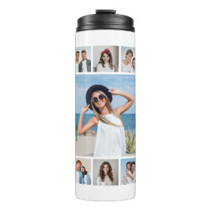 Create Your Own 11 Photo Collage Thermal Tumbler