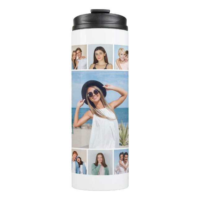 Create Your Own 11 Photo Collage Thermal Tumbler (Front)