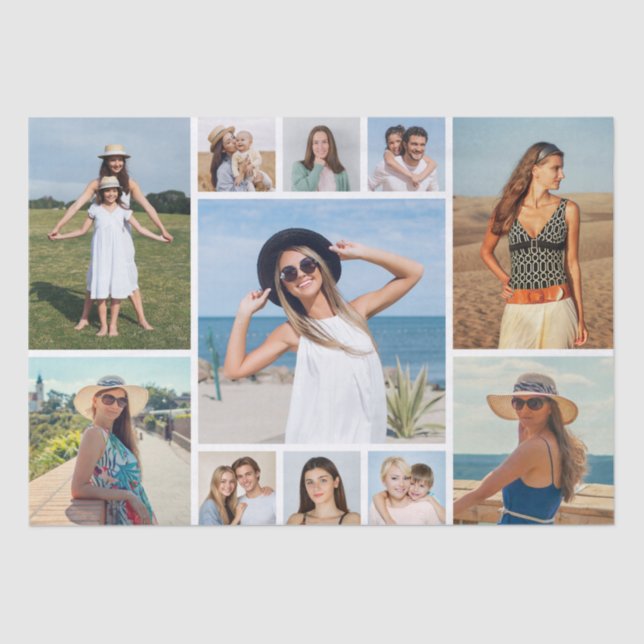 Create Your Own 11 Photo Collage  Tissue Paper (Front)