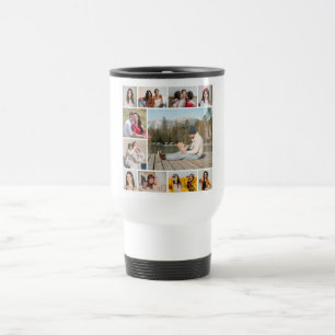 Create Your Own 11 Photo Collage Travel Mug