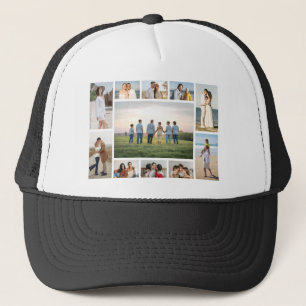 Create Your Own 11 Photo Collage Trucker Hat
