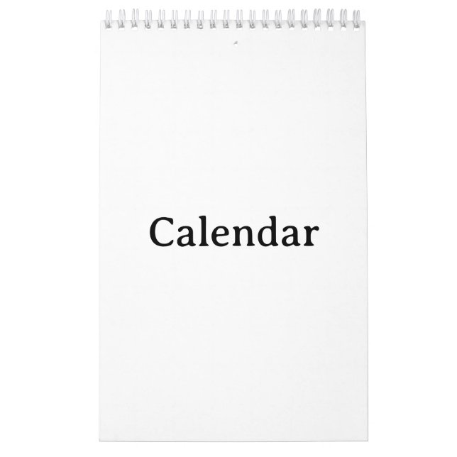 Create Your Own 11" x 7" Single Page Small White Calendar (Cover)