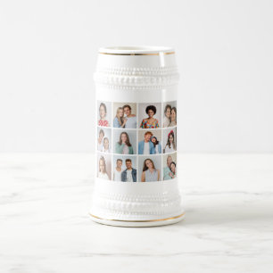 Create Your Own 12 Photo Collage Beer Stein