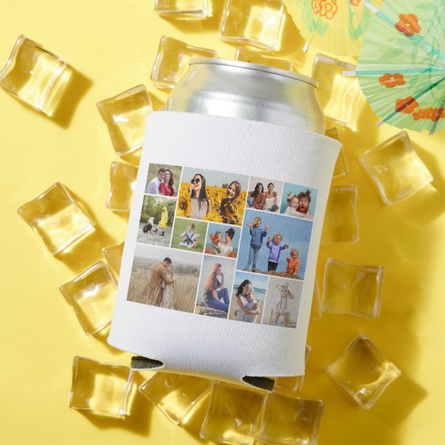 Create Your Own 12 Photo Collage Can Cooler (In Situ Summer)