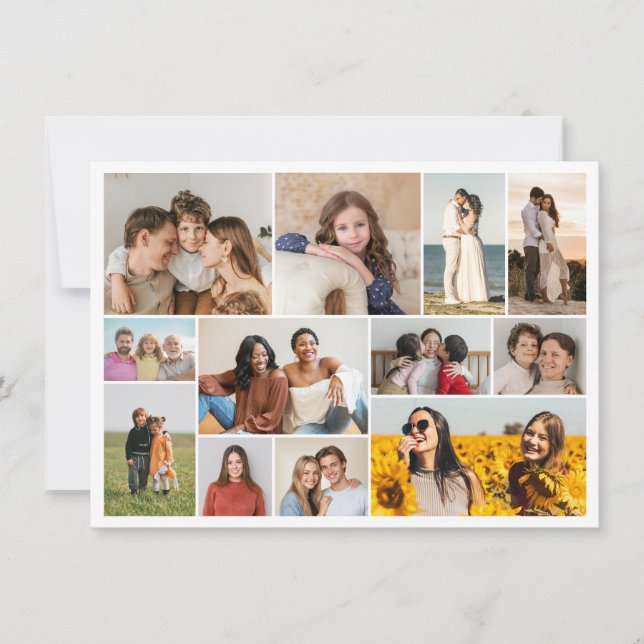 Create Your Own 12 Photo Collage  Card (Front)