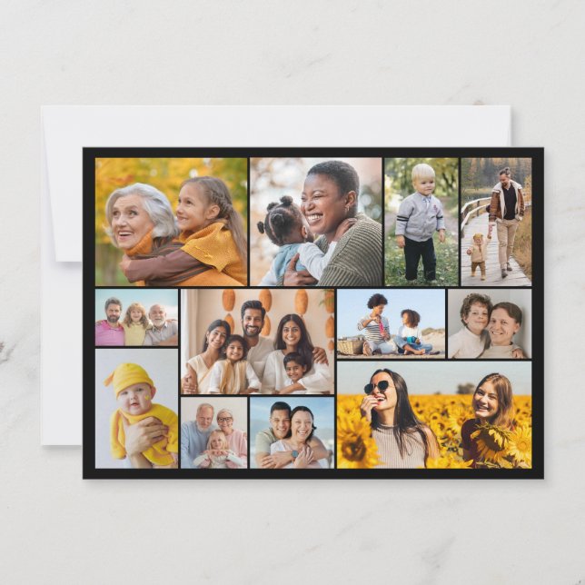 Create Your Own 12 Photo Collage Card (Front)