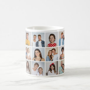 Create Your Own 12 Photo Collage Coffee Mug