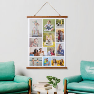 Create Your Own 12 Photo Collage Hanging Tapestry