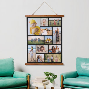 Create Your Own 12 Photo Collage Hanging Tapestry