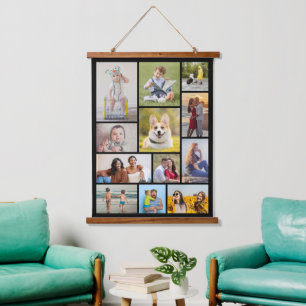 Create Your Own 12 Photo Collage Hanging Tapestry