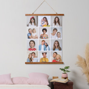 Create Your Own 12 Photo Collage Hanging Tapestry