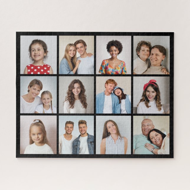 Create Your Own 12 Photo Collage Jigsaw Puzzle (Horizontal)