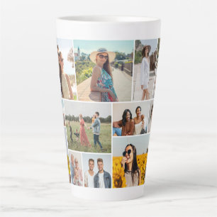 Create Your Own 12 Photo Collage  Latte Mug